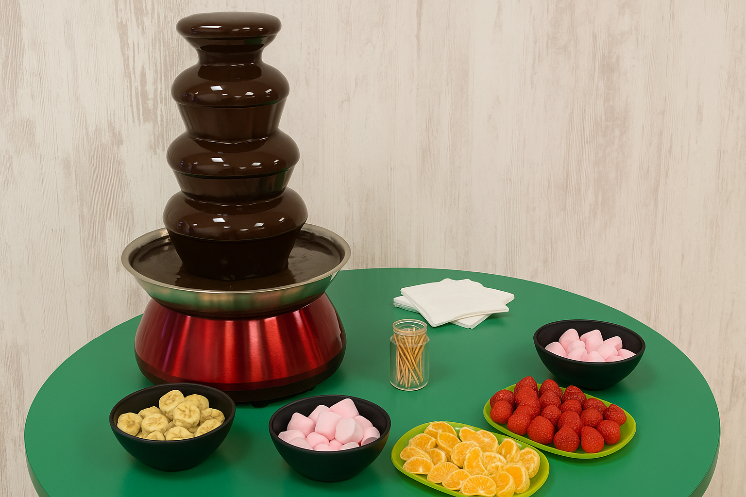 fuente-de-chocolate-merienda-cumpleaños-en-parque-infantil-magic-palma